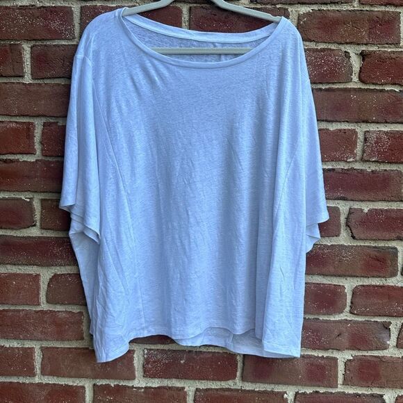 Eileen Fisher Tops - Eileen Fisher $128 Organic Linen Jersey Dolman Sleeve Round Neck t-shirt 3X